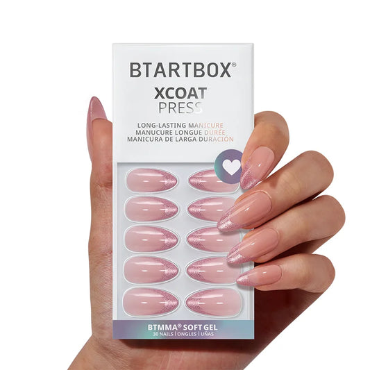 Pink Frosting Almond Nails - XCOATPRESS