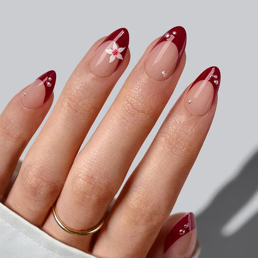 Rococo Bloom Almond Nails - XCOATPRESS
