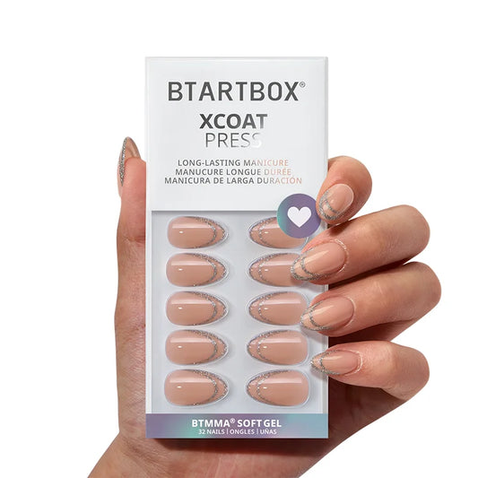 Silver Bells Almond Nails - XCOATPRESS