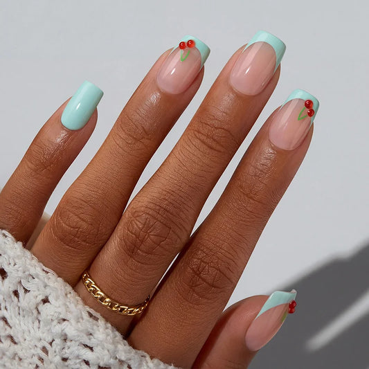 Berry Pail Square Nails - Soft Gel Press On