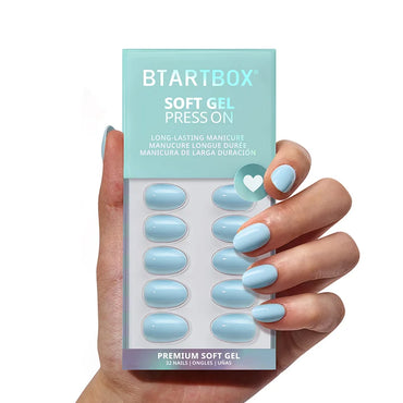 Sky Transition Oval Nails - Soft Gel Press On