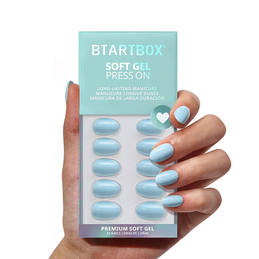 Sky Transition Almond Nails - Soft Gel Press On