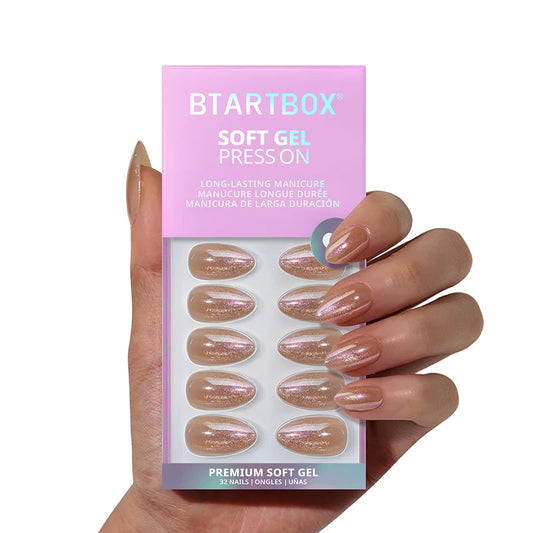 Champagne Mood Almond Nails - Soft Gel Press On