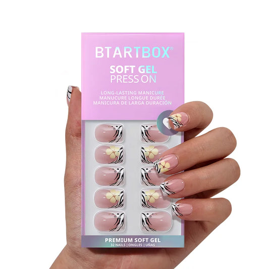 Isle Plumeria Square Nails - Soft Gel Press On