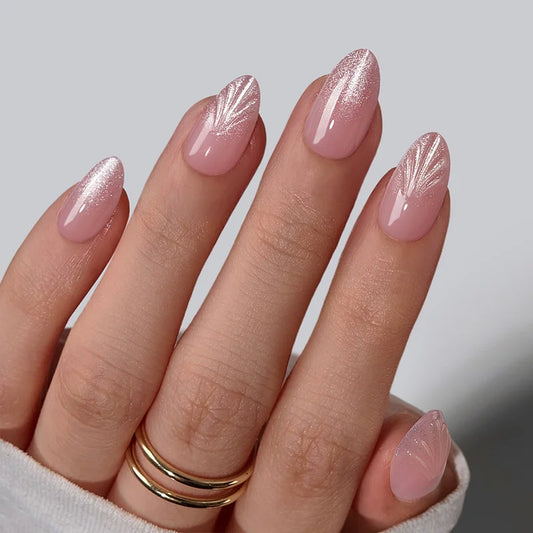 Shell Luxe Almond Nails - XCOATPRESS