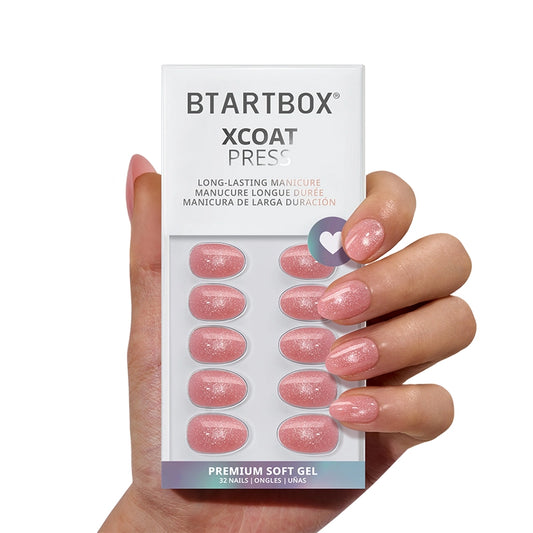 Peach Bellini Almond Nails - XCOATPRESS