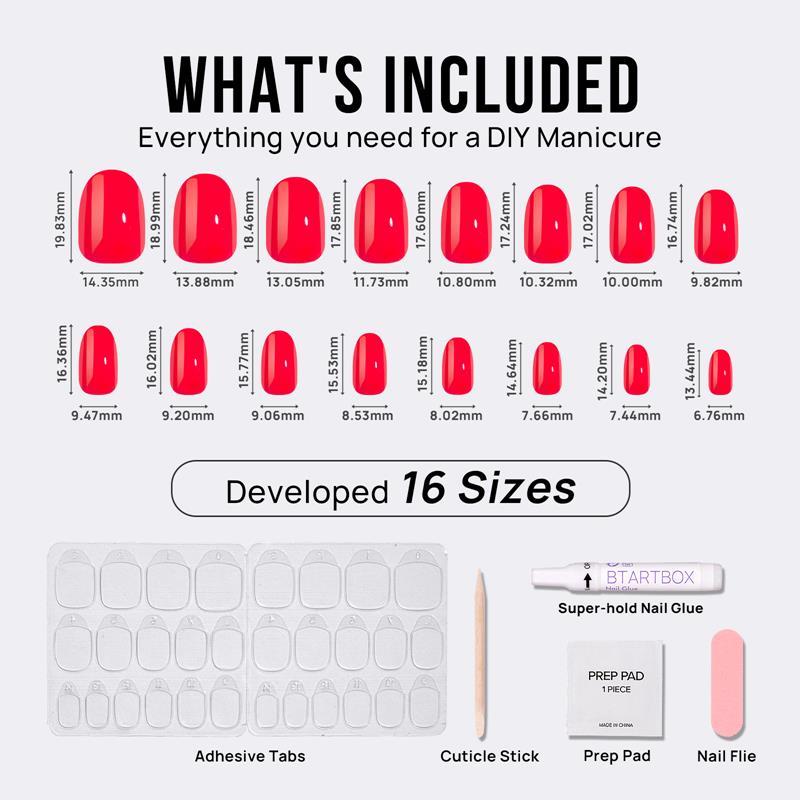 Tomato Tango Oval Nails - Soft Gel Press On