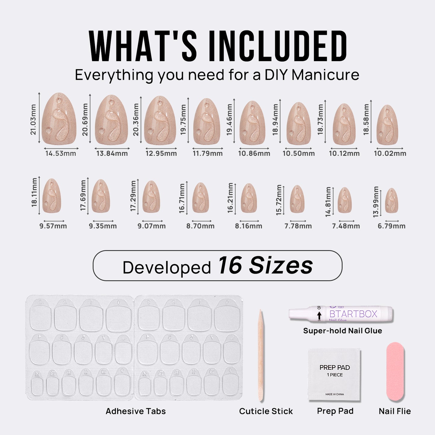 Golden Fizz Almond Nails - Soft Gel Press On