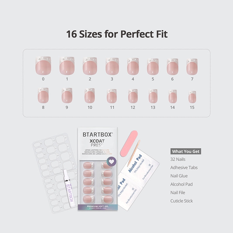 Glam Together series Extra Short Square Nails