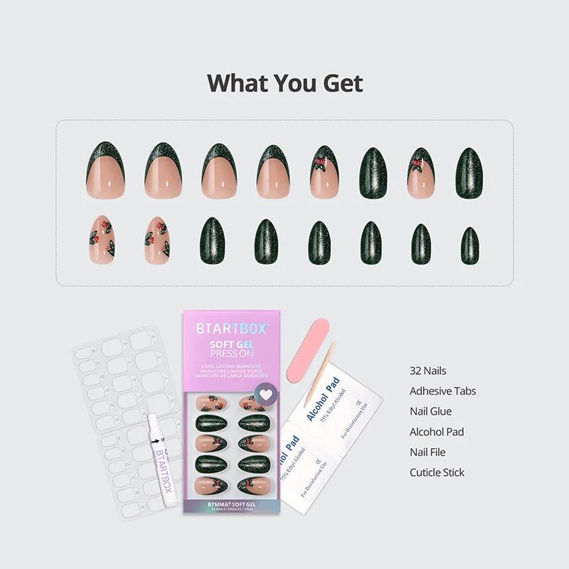 Holly Hypnotic Almond Nails - Soft Gel Press On