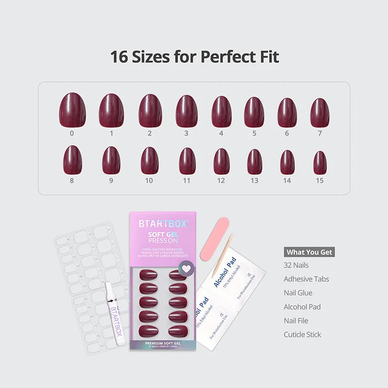 Cherry Roast Extra Short Oval Nails