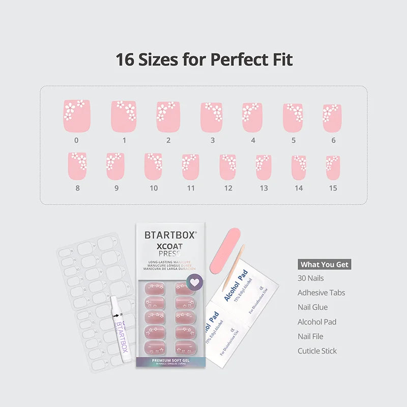 Petalfall Squoval Nails - XCOATPRESS