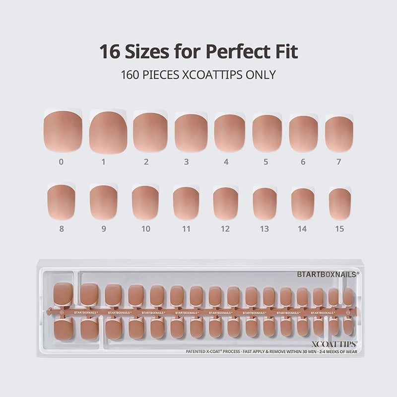 XCOATTIPS® Modern French - Extra Short Square White Tips