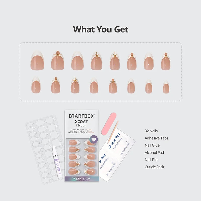 Starlight Frost Almond Nails - XCOATPRESS