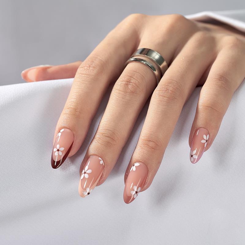 XCOATTIPS® French - Peach Medium Almond Pastel Tips