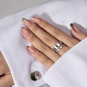 XCOATTIPS® French - Peach Short Coffin Pastel Tips