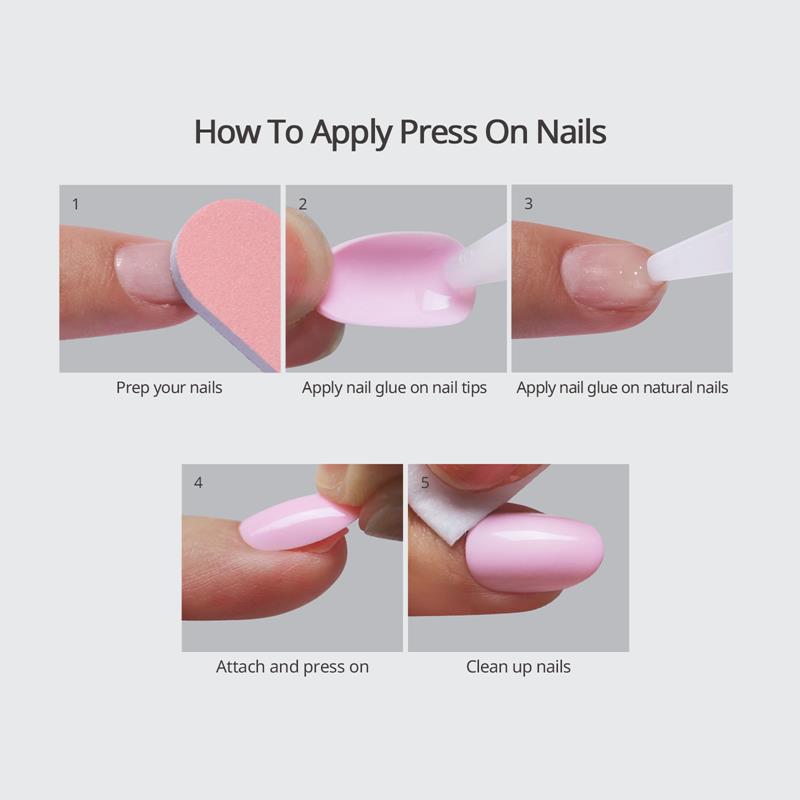 Heeled Neutral Square Nails - Soft Gel Press On