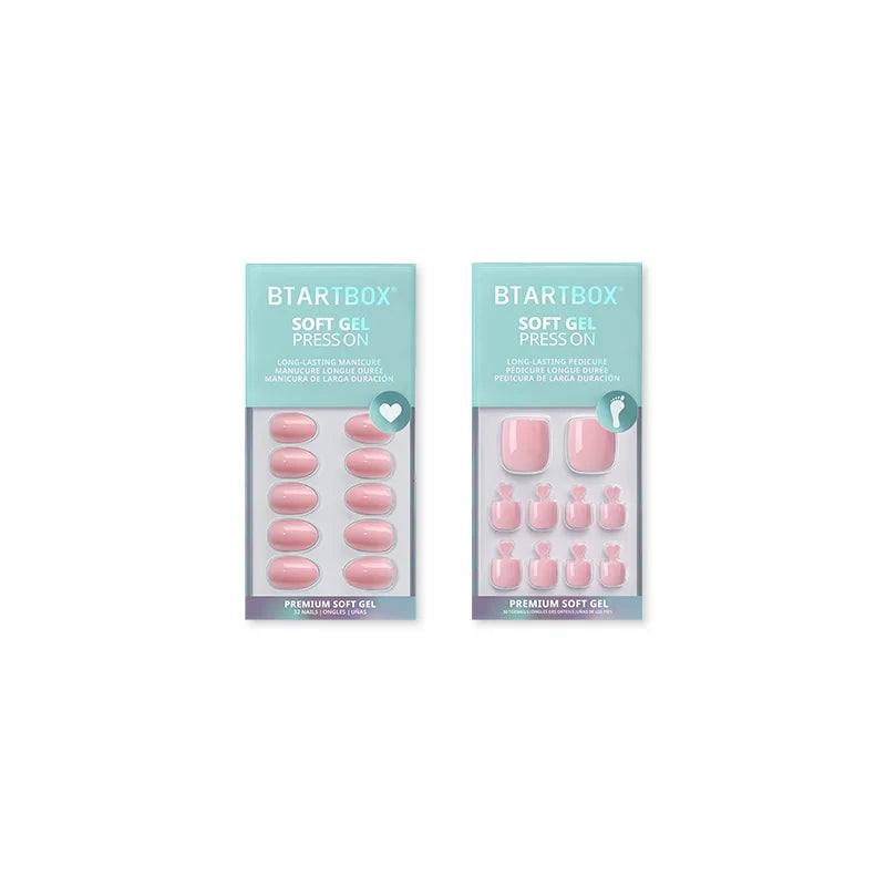 Bubblegum Pink Mani & Pedi Press On Nails