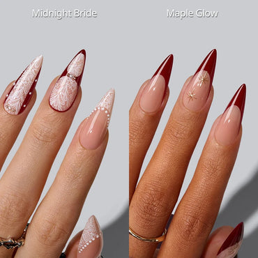 Crimson Stiletto Duo Press On Nails