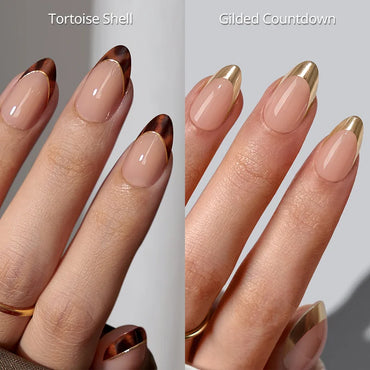 Luxury Metal Tips Press On Nails