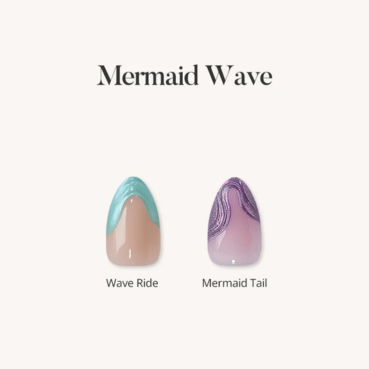 Mermaid Wave Press On Nails