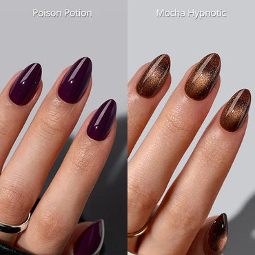 Plum Mocha Almond Set Press On Nails