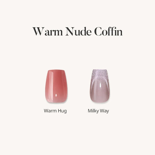 Warm Nude Coffin Press On Nails