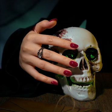 Grape Red Oval Nails - Press On Nails