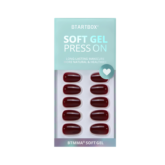 Coffee Bean Oval Nails - Soft Gel Press On