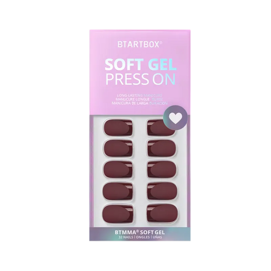 Gemütliche Kakao-Quadratnägel - Press On Nails