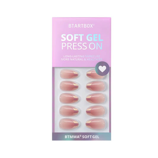 Coastal Glow Almond Nails - Soft Gel Press On