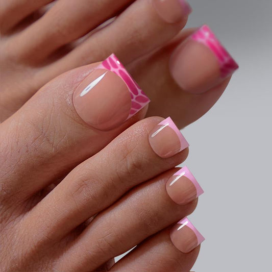 Pink Croc Square - XCOATPRESS Toe Nail