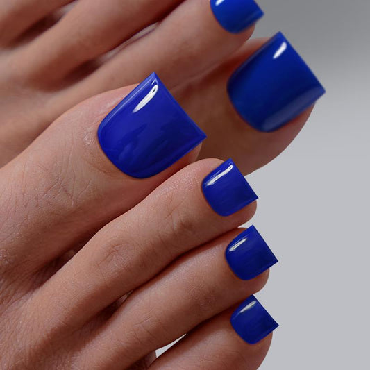 Cuadrado Estilo Naval – Uñas Postizas para Pies