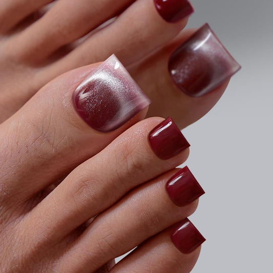 Crimson Chaos Square Nails