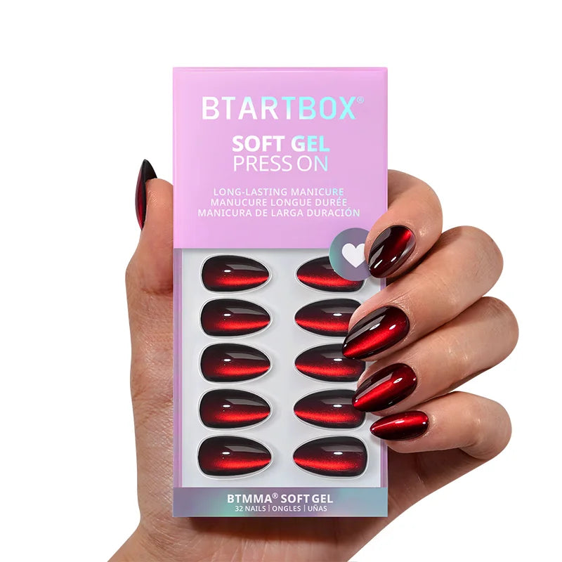 Vampire's Gaze Almond Nails - Soft Gel Press On