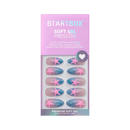 Star Shore Almond Nails - Soft Gel Press On