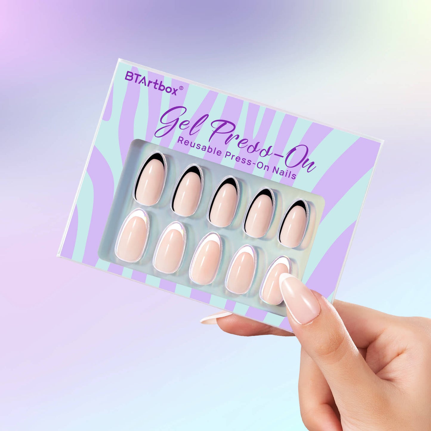 Abstract Curves Almond Nails - Press On Nails