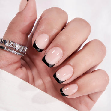 Classic Black Square Nails - XCOATPRESS