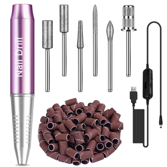 Portable Electric Nail Drill - Purple