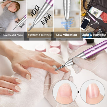 Portable Electric Nail Drill - Purple