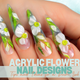 acrylic flower nail designs