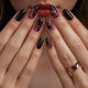 Glittery Black Valentine Nail Designs 
