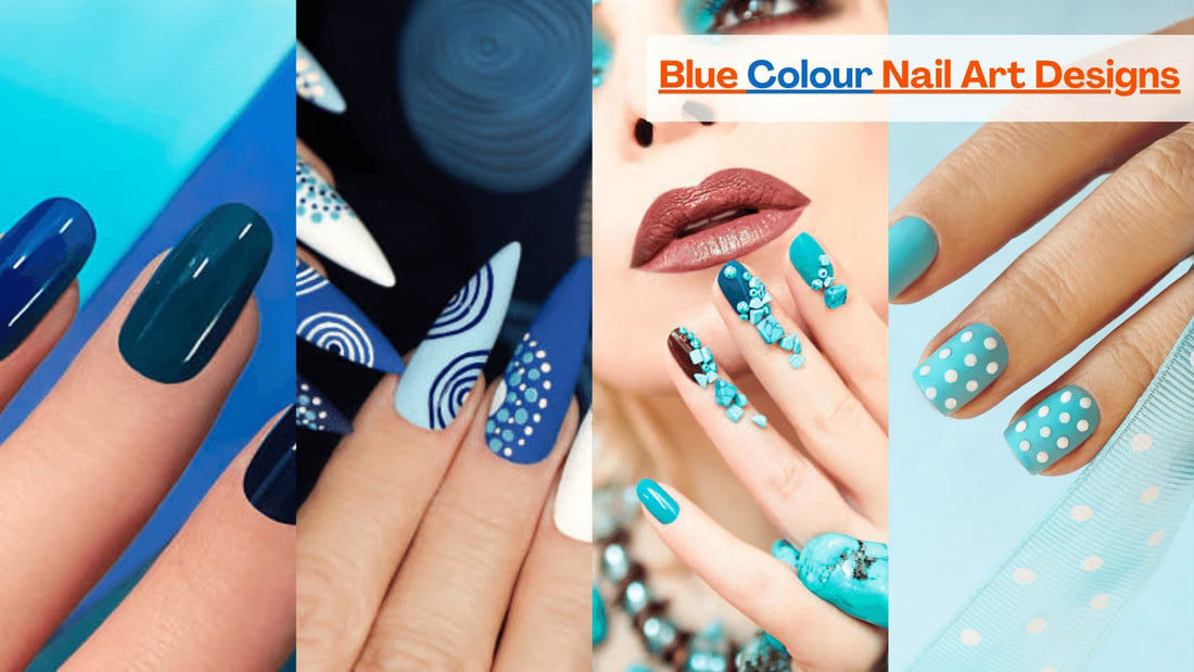 Blue Colour Nail Art Designs