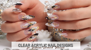 clear acrylic nail designs