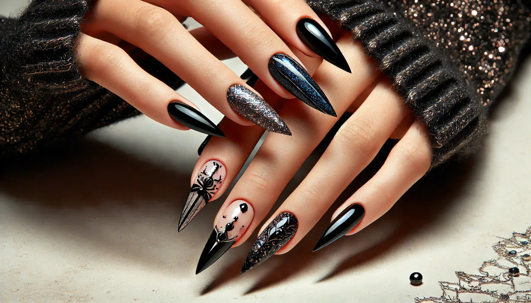 3 Black Stiletto Nail Designs To Elevate Your Style BTArtbox Nails