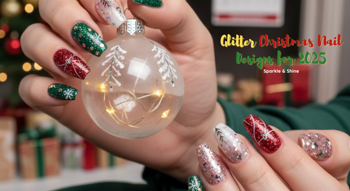 Glitter Christmas Nail Designs for 2025: Sparkle & Shine