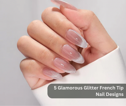 Glitter French Tip Nail Designs