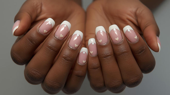 Heart French Tip Nails From the 50s That Never Go Out of Style