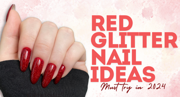 red glitter nails ideas