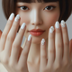 short white nails